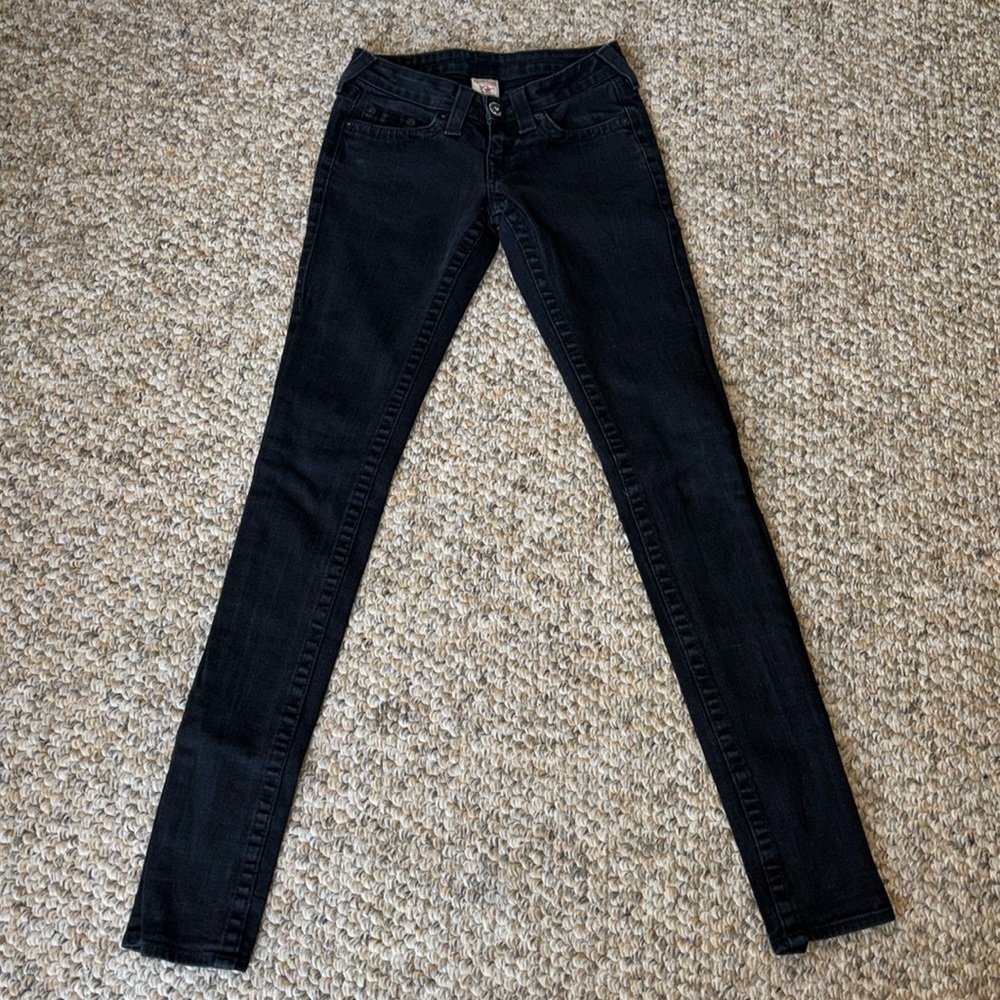 True Religion Women's Skinny Jeans - Black (Size 25) - Picture 5 of 8